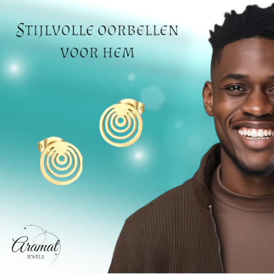 Spiraal Cirkel Oorbellen Goudkleur – 10mm