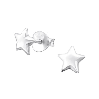 925 Sterling Zilveren Sterretjes Oorknopjes 6mm - Aramat Jewels - Oorbellen - cadeautip
