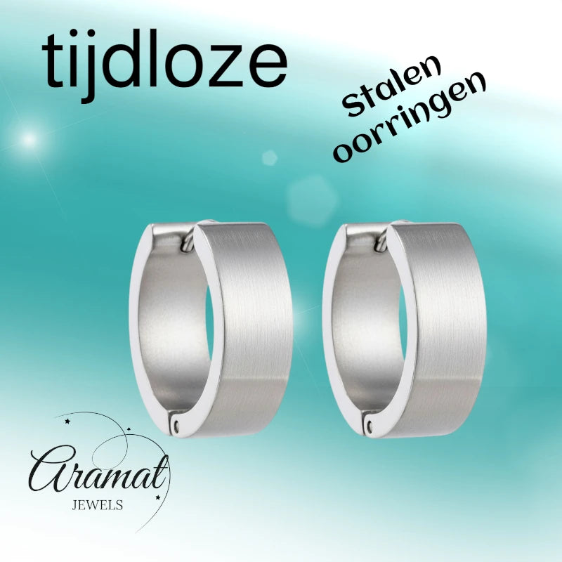 Oorringen – 20mm Creolen Glad Glanzend RVS Zilverkleur Unisex