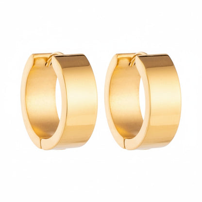 RVS Hoepel Oorringen Glad Goudkleur 20mm - Dames