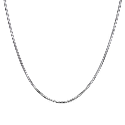 Zilverkleurige Slangenketting RVS – Ronde Snake Chain Dames Staal