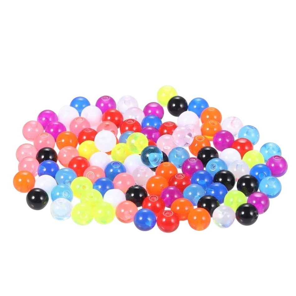 Aramat Jewels gekleurde acryl piercing balletjes van 6mm, transparant en tandvriendelijk voor diverse piercings.