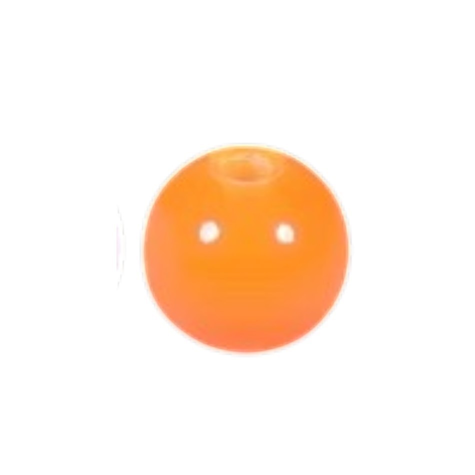 Aramat Jewels oranje transparant acryl piercing balletje van 6mm voor tong- of navelpiercings