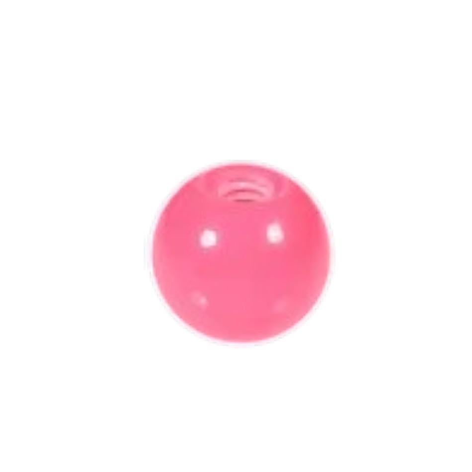 Roze Aramat Jewels acryl piercing balletje van 5mm voor 1.6mm schroefdraad, tandvriendelijk en lichtgewicht.