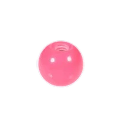 Roze Aramat Jewels acryl piercing balletje van 5mm voor 1.6mm schroefdraad, tandvriendelijk en lichtgewicht.