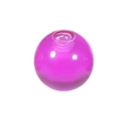 Aramat Jewels roze transparant acryl piercing balletje van 6mm voor tong- of navelpiercings met 1.6mm schroefdraad.