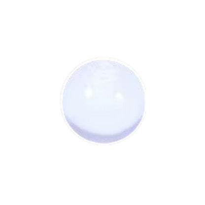 Aramat Jewels los transparant gekleurd acryl piercing balletje van 6mm voor tong- of navelpiercings.