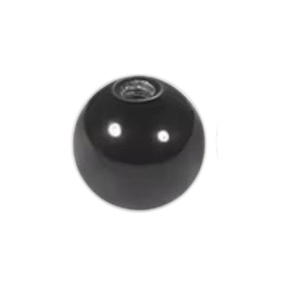 Aramat Jewels zwart acryl piercing balletje van 5mm, geschikt voor 1.6mm schroefdraad, tandvriendelijk en lichtgewicht.
