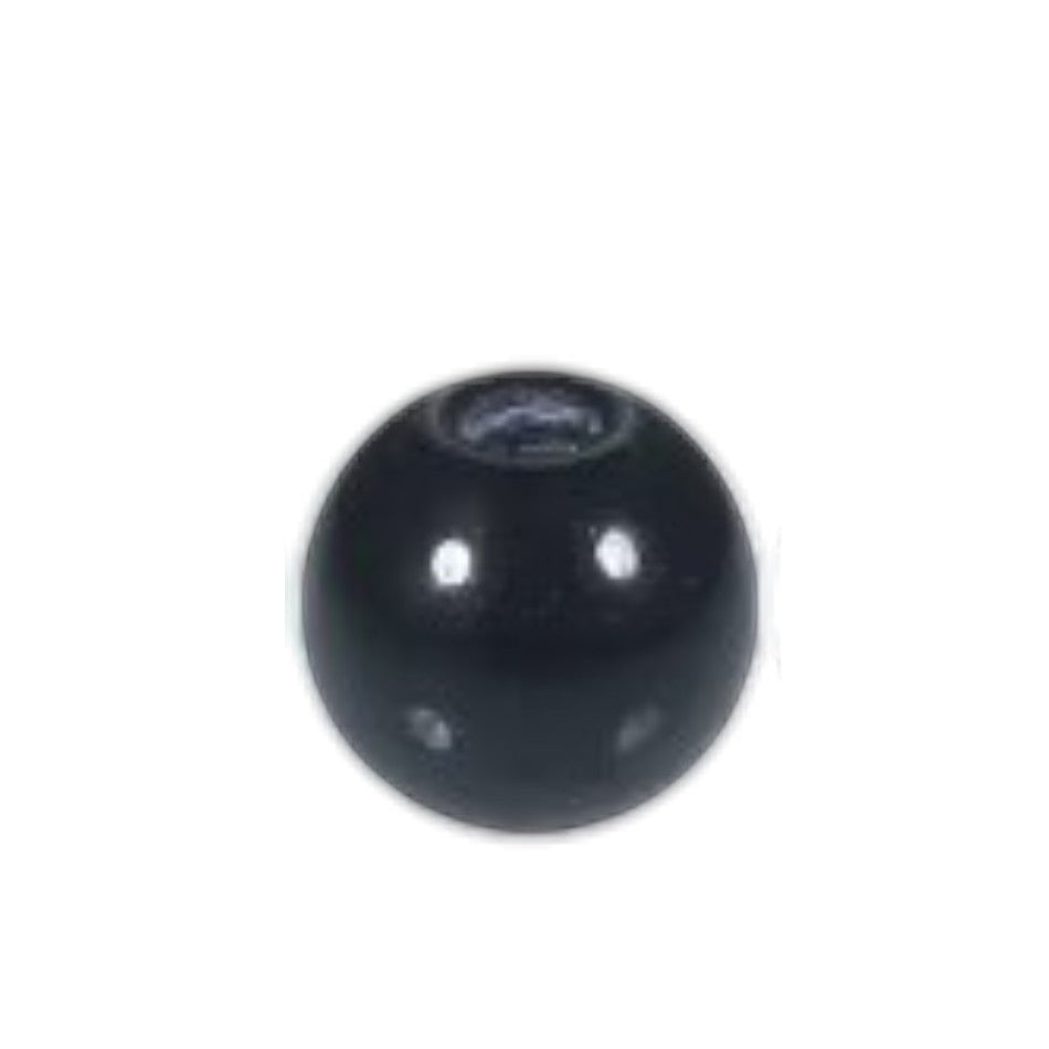 Zwart Aramat Jewels acryl piercing balletje van 5mm voor 1.6mm schroefdraad, ideaal voor tong- of navelpiercings.