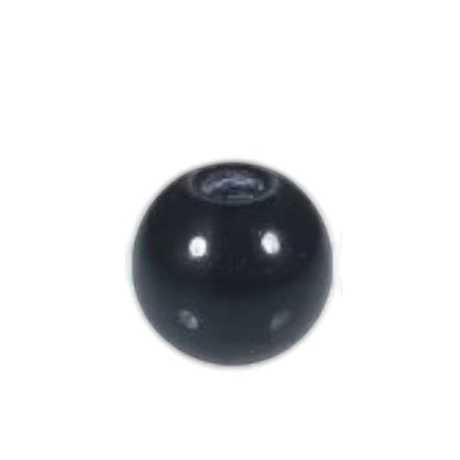 Zwart Aramat Jewels acryl piercing balletje van 5mm voor 1.6mm schroefdraad, ideaal voor tong- of navelpiercings.