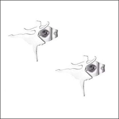 Ballerina Oorstekers RVS – Zilverkleur 11mm - Aramat Jewels - Oorbellen - cadeautip