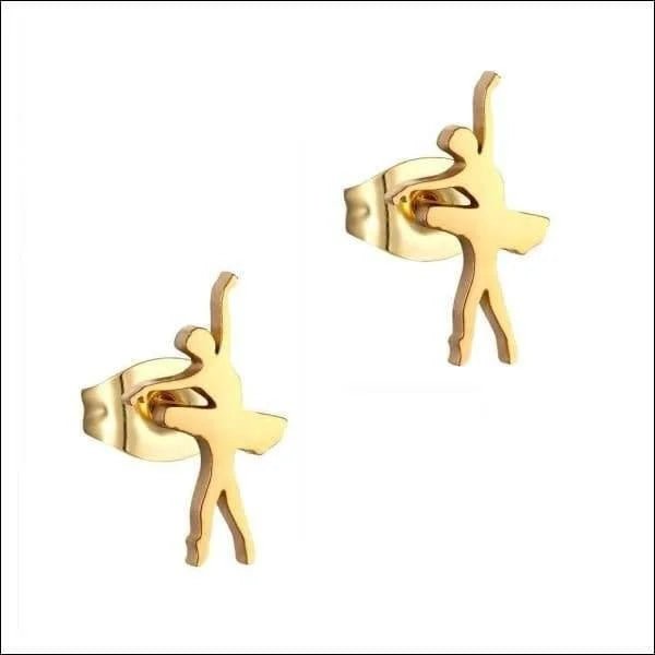 Danseres Oorbellen – Goudkleurig Staal 11x6mm - Aramat Jewels - Oorbellen - cadeautip