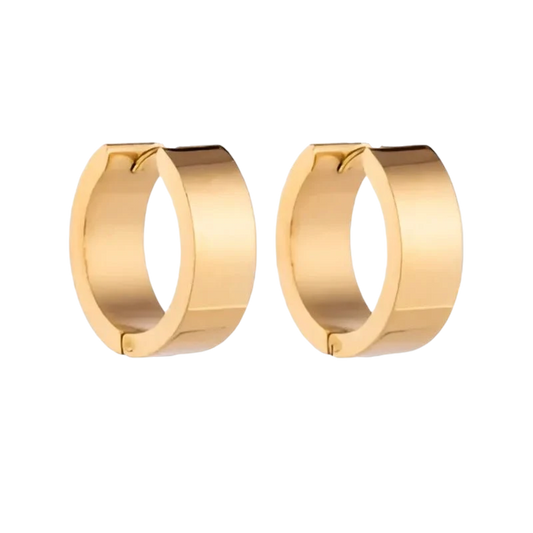 Oorringen – Staal Glad Goudkleurig (20mm)