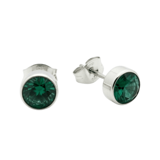 Groene Zirkonia Oorbellen RVS - Aramat Jewels - Oorbellen - cadeautip