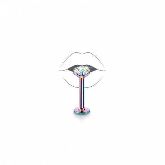 Helix Piercing Multikleur AB Zirkonia 6mm 1.2mm - Aramat Jewels - Piercings - cadeautip