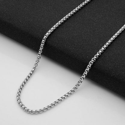 Jasseron Halsketting 3,5mm Zilverkleurig Staal - Aramat Jewels - RVS Sieraden - Halskettingen - cadeautip