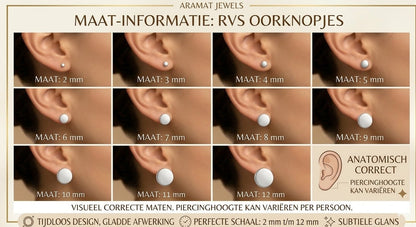 Zilveren Eenhoorn Oorbellen Wit Blauw Emaille – 8mm 925 Zilver