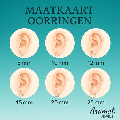Goudkleurige XXL Stalen Oorringen met Ruitjes Motief 35mm