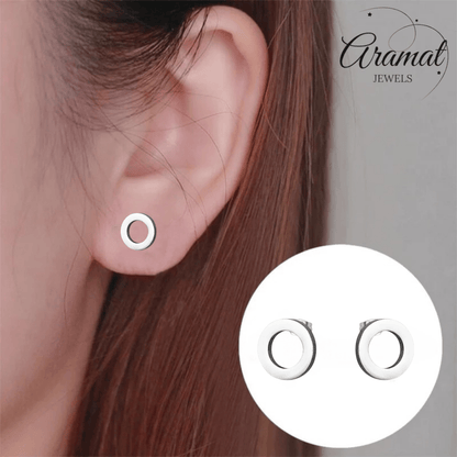 Open Cirkel Oorbellen Zilverkleur – 8mm - Aramat Jewels - Oorbellen - cadeautip