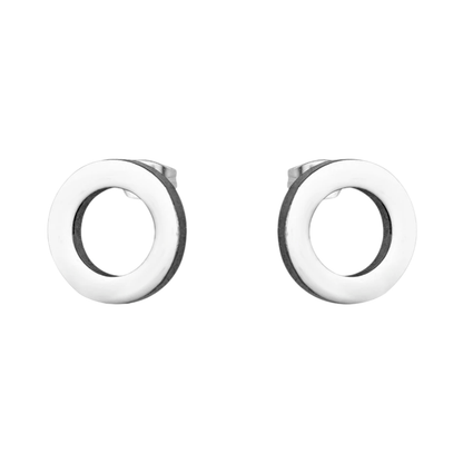 Open Cirkel Oorbellen Zilverkleur – 8mm - Aramat Jewels - Oorbellen - cadeautip