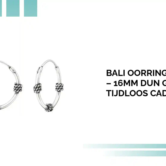 Bali Oorringen 925 Zilver &ndash; 16mm Dun Geoxideerd Tijdloos Cadeau Dames by@Outfy