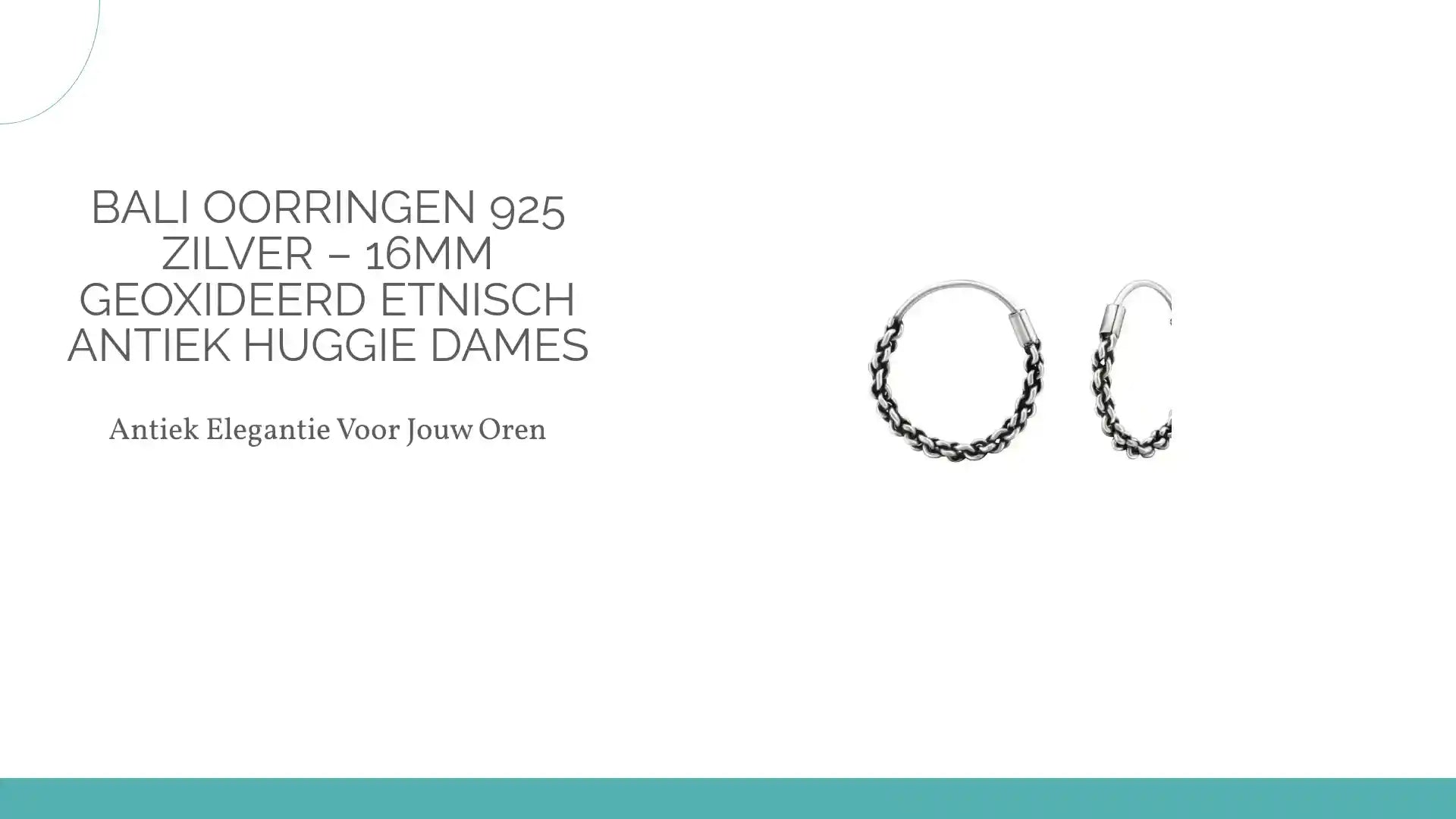 Bali Oorringen 925 Zilver &ndash; 16mm Geoxideerd Etnisch Antiek Huggie Dames by@Outfy