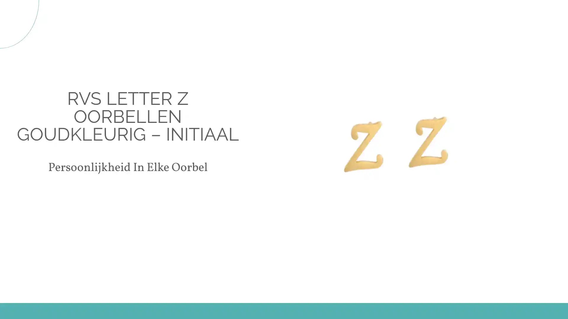 RVS Letter Z Oorbellen Goudkleurig &ndash; Initiaal by@Outfy