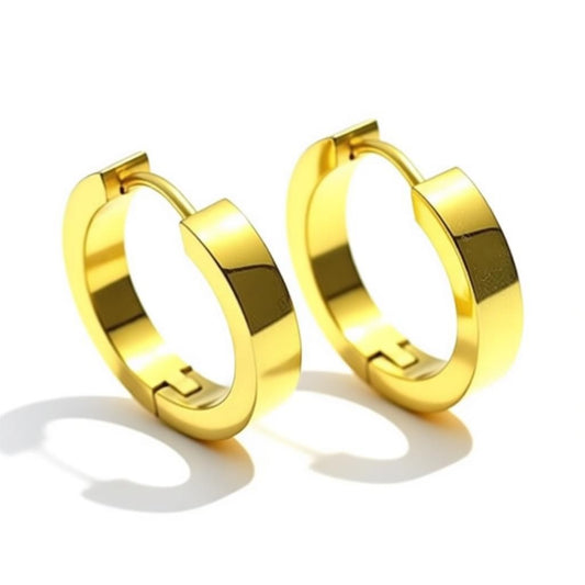 RVS Oorringen 20mm Goudkleur - Grote Hoepel Oorbellen Unisex