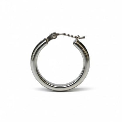 Oorringen – RVS Zilverkleur Glad Glans (20mm)