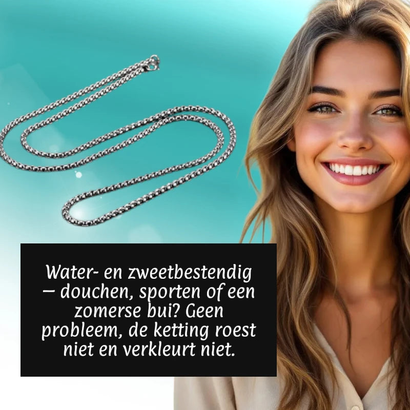 Stalen Jasseron Halsketting 75 cm – 3 mm