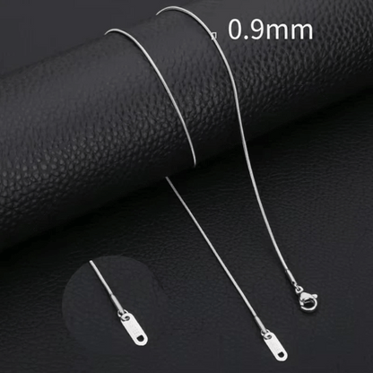 RVS Slangenketting Zilverkleur 45 - 60cm - Soepele Schakelketting Dames - Aramat Jewels - Halskettingen - cadeautip