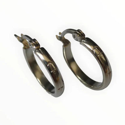 Oorringen – 20mm Creool Anker Motief RVS Zilverkleur Unisex