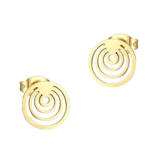 Spiraal Cirkel Oorbellen Goudkleur – 10mm - Aramat Jewels - Oorbellen - cadeautip