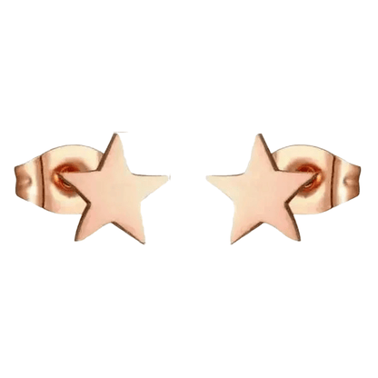 Ster oorstekers rosegoud staal – 7mm tijdloos - Aramat Jewels - Oorbellen - cadeautip