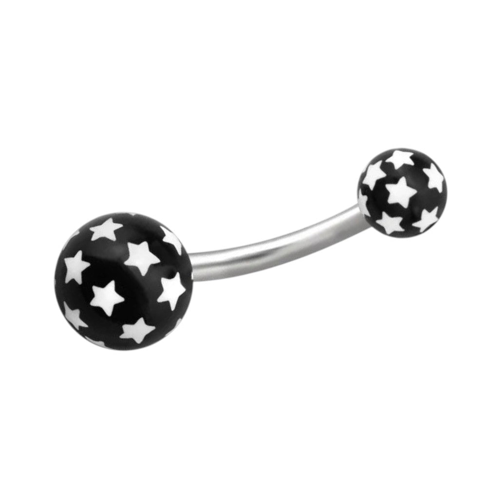Piercing au nombril élégant en acier en forme d'étoile
