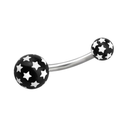 Piercing au nombril élégant en acier en forme d'étoile
