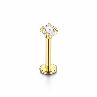 Tragus Helix Piercing – Goudkleur – AB Zirkonia - Aramat Jewels - Piercings - cadeautip