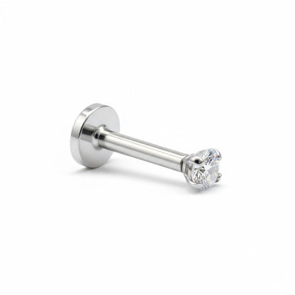 Tragus Helix Piercing Zilverkleur Zirkonia 6mm 3mm - Aramat Jewels - Piercings - cadeautip