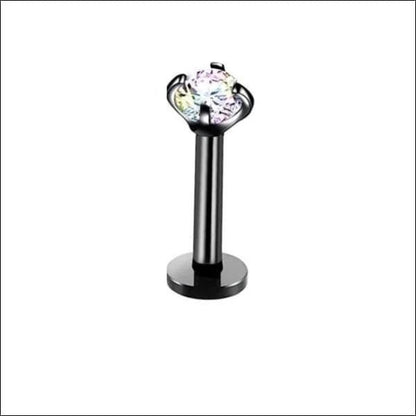 Tragus Helix Piercing – Zwart – AB Zirkonia - Aramat Jewels - Piercings - cadeautip