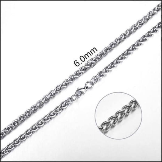 Vossenstaart Halsketting RVS 75 cm – 6 mm - Aramat Jewels - Halskettingen - cadeautip
