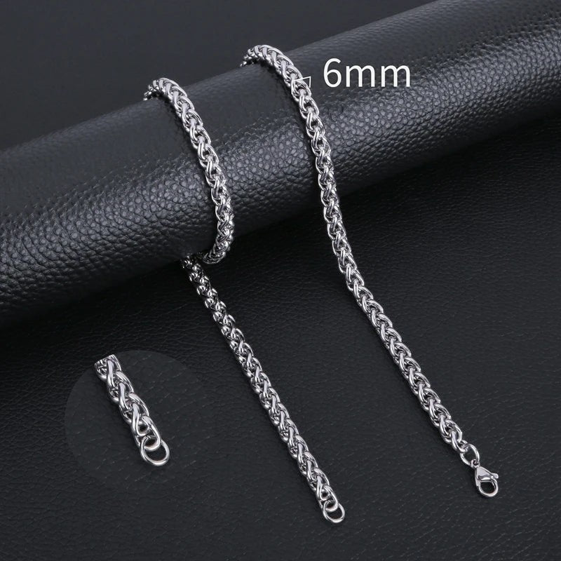 Vossenstaart Halsketting RVS 75 cm – 6 mm - Aramat Jewels - Halskettingen - cadeautip