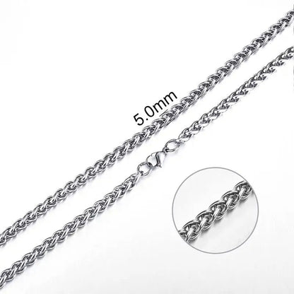 Vossenstaart Halsketting RVS 85 cm – 5 mm - Aramat Jewels - Halskettingen - cadeautip
