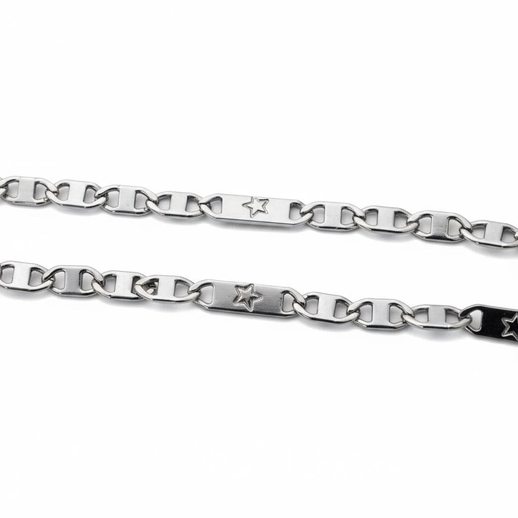 Zilverkleurige Marine Schakel Ketting - Aramat Jewels - Halskettingen - cadeautip