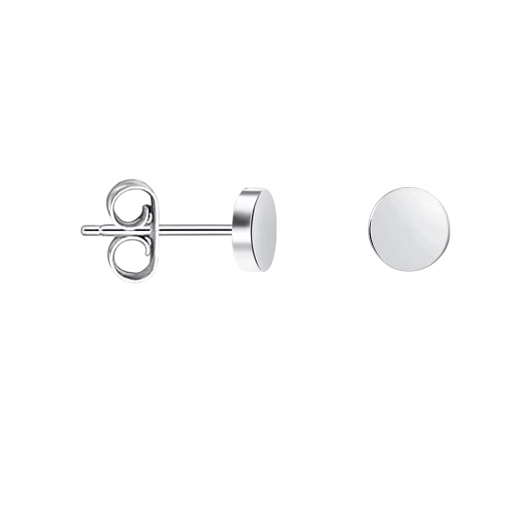 Zilverkleurige Ronde Oorstekers RVS 4mm - Aramat Jewels - Oorbellen - cadeautip