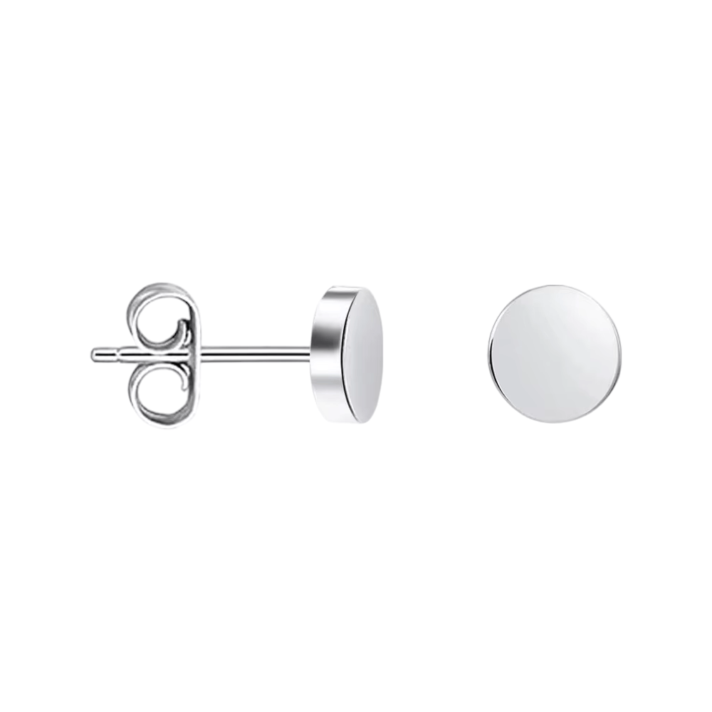 Zilverkleurige Ronde Oorstekers RVS 5mm - Aramat Jewels - Oorbellen - cadeautip
