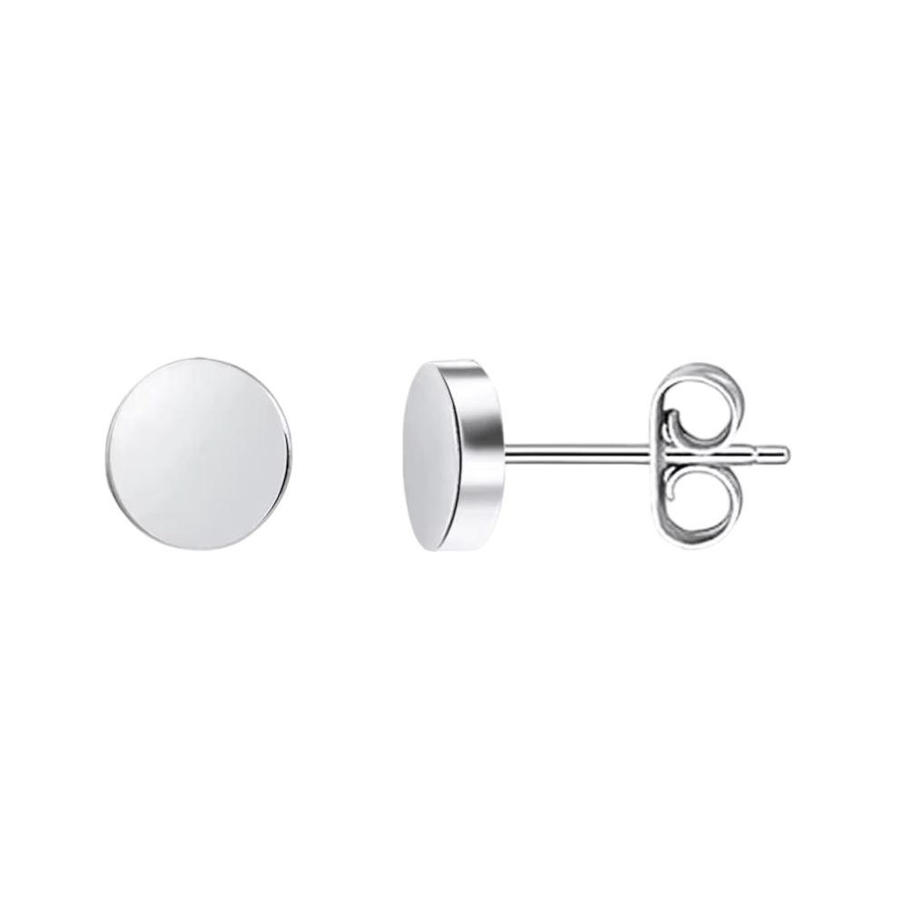 Zilverkleurige Ronde Oorstekers RVS 6mm - Aramat Jewels - Oorbellen - cadeautip