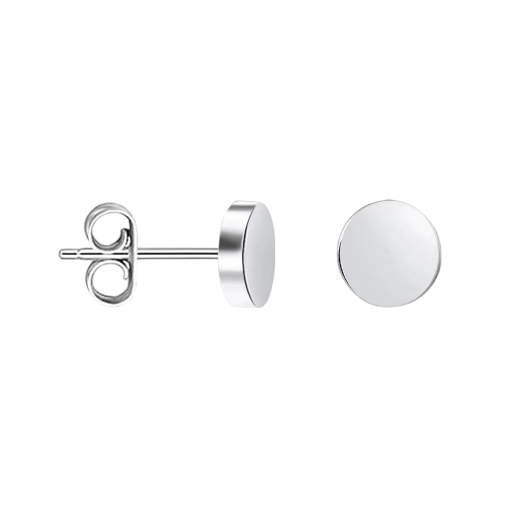 Zilverkleurige Ronde Oorstekers RVS 6mm - Aramat Jewels - Oorbellen - cadeautip